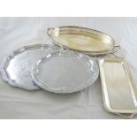 A collection of silver plated trays (4)