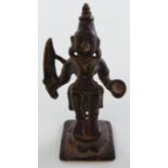 An Indian bronze figure of goddess Durga, H.7cm
