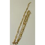 An 18ct yellow gold bracelet, added 9ct gold clasp, together with another 18ct yellow gold bracelet,