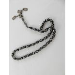 Middle Eastern black prayer beads with silver pendants