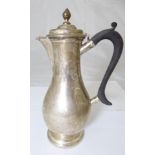 A 19th century silver coffee pot, hallmarked London, maker Arthur Sibley, approx 18.7oz (weighted
