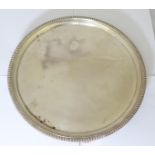 A George III silver salver, hallmarked London 1806, maker William Bennett, approx 35oz, Diameter