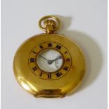 J.B.Yabsley of London 18ct gold pocket watch, roman numerals and subsidiary dial