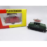 Fleischmann H0 4203 diesel locomotive shunter V42-03, in original box, together with Fleischmann