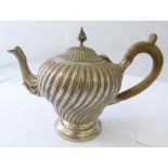 A late 19th century silver teapot, hallmarked London, maker Charles Stuart Harris, approx 6.6oz, H.