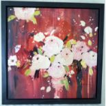 Danielle OConnor Akiyama (Canadian, b.1957), Roses, mixed media on canvas, artists proof, signed