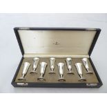 Georg Jensen Inc. New York, a set of 8 sterling silver kiddush cups, stamped 'Randahl' and '
