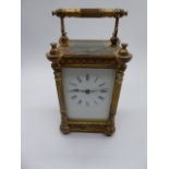 An early 20th century French carriage clock