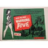 Withdrawn: Warriors Five British quad movie poster, 1962, H.76cm W.101.5cm