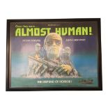 Almost Human British quad movie poster, 1977, H.76cm W.101.5cm