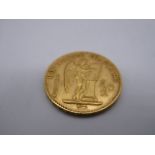 1877 French 20 Franc gold coin