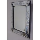 Venetian style wall mirror, H.44cm W.37cm