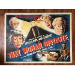 That Woman Opposite British quad movie poster, 1957, H.76cm W.101.5cm