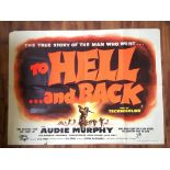 To Hell and Back British Quad Movie Poster, 1955, H.76cm W.101.5cm