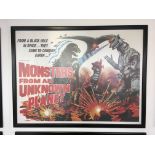 Monsters From an Unknown Planet British quad movie poster, 1975, H.76cm W.101.5cm