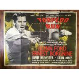 Torpedo Run British quad movie poster, 1958, H.76cm W.101.5cm