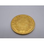 1858 French 20 Franc gold coin