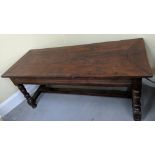 An 18th century oak refectory table, H.71cm L.178cm, W.78cm,