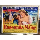 Roseanna McCoy British quad movie poster, 1949, H.76cm W.101.5cm