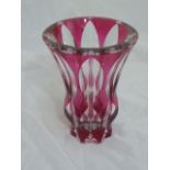 Val St.Lambert glass vase, H.24.5cm