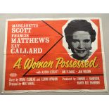 Withdrawn: A Woman Possesed British quad movie poster, 1958, H.76cm W.101.5cm