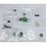 A collection of various gemstones,