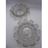 A pair of Irish Regency glass coasters, D.28cm