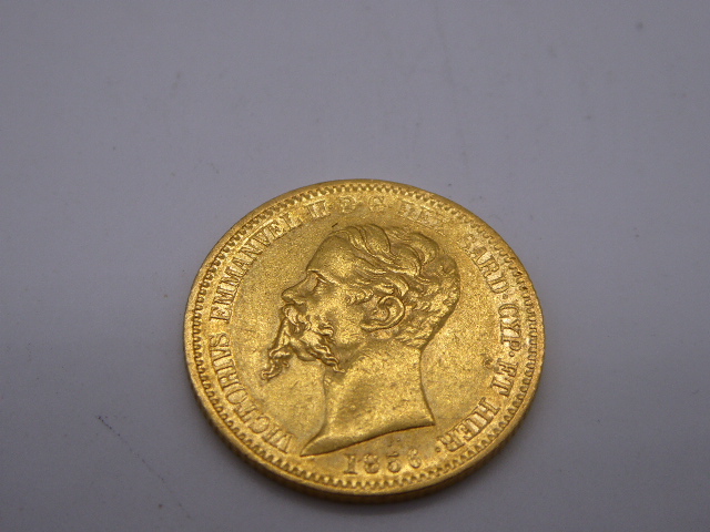 1856 Italy 20 Lire gold coin, - Image 2 of 2