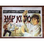 Hapkido British quad movie poster, 1977, H.76cm W.101.5cm