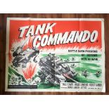 Tank Commandos British quad movie poster, 1959, H.76cm W.101.5cm