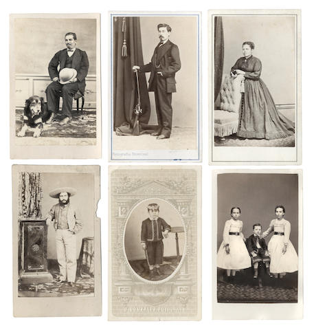An Album of cartes de visite of Mexican or French sitters resident in Mexico in the 1870s, 90