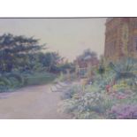 Ernest Arthur Rowe (British, 1863-1922), Gardens of Hampton Court, watercolour, signed lower left,