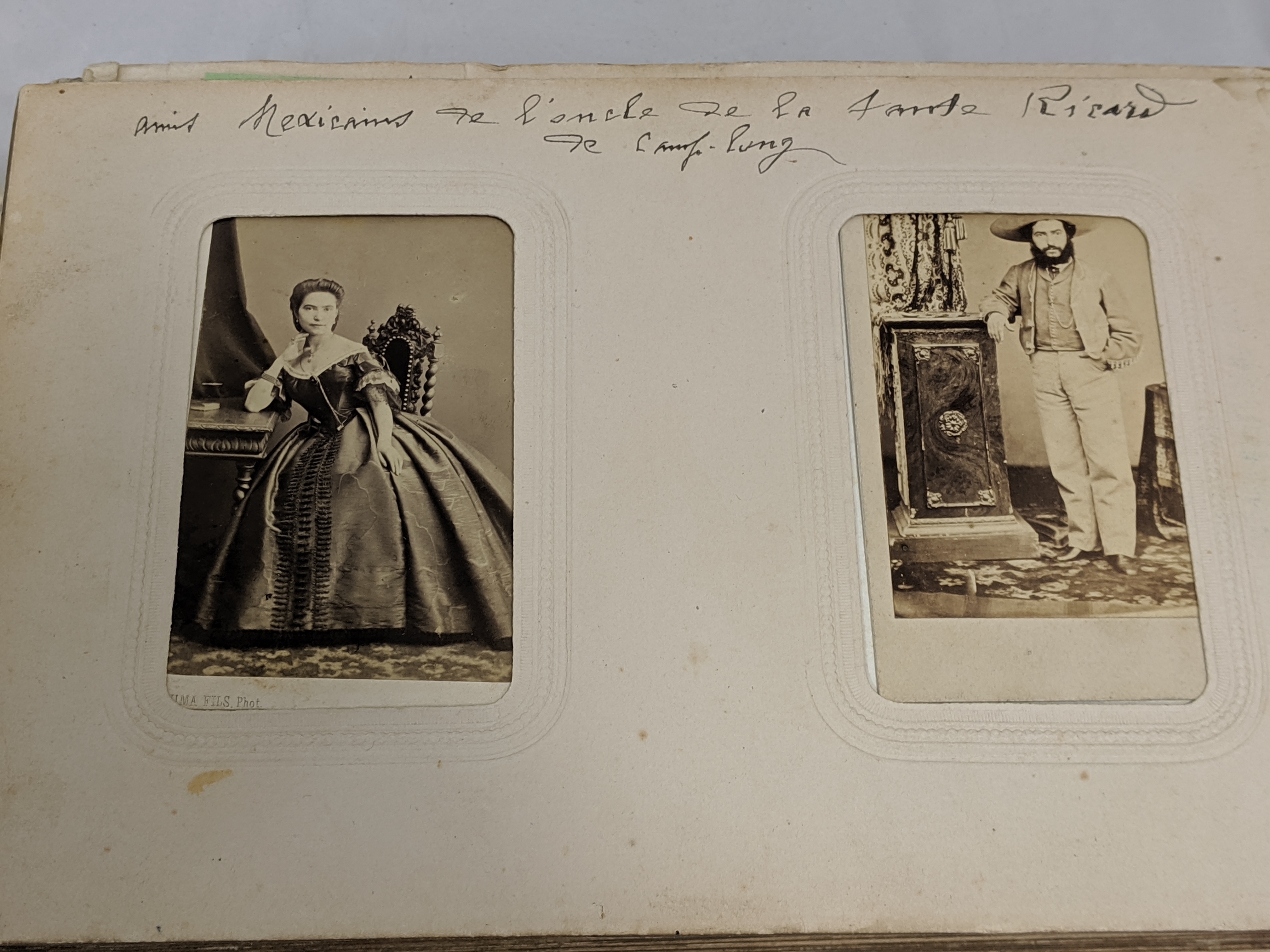 An Album of cartes de visite of Mexican or French sitters resident in Mexico in the 1870s, 90 - Image 4 of 14