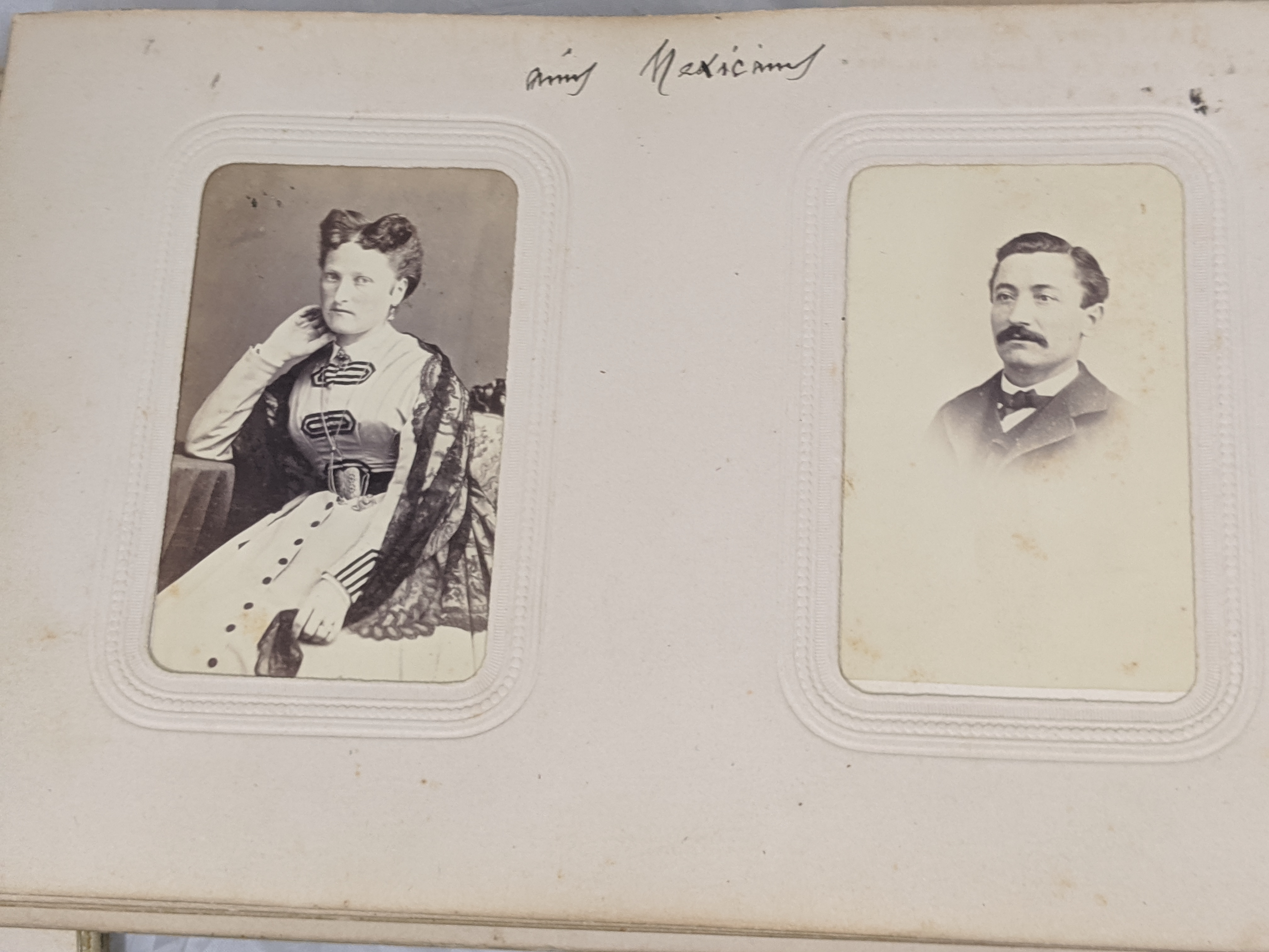 An Album of cartes de visite of Mexican or French sitters resident in Mexico in the 1870s, 90 - Image 3 of 14