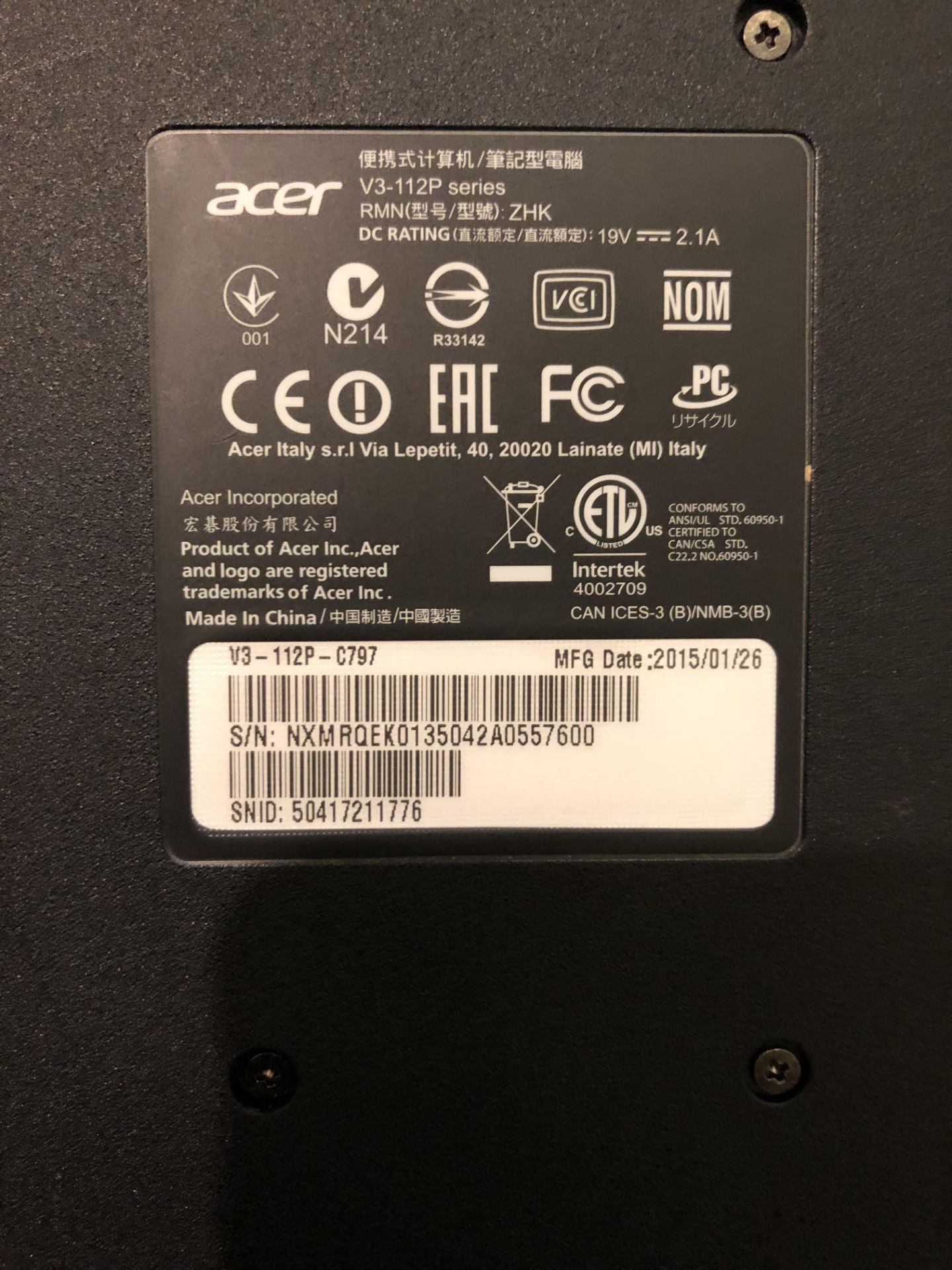 Acer Notebook - Image 4 of 5