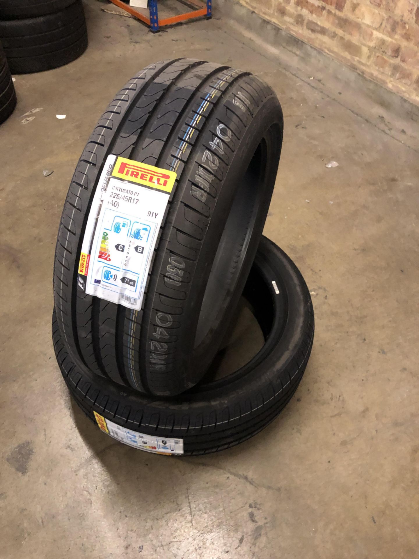 2: Pierelli Cinturato P7 225/45R17 (AO) 91Y Tyres (Please Note: Items located in Birmingham B6. - Image 2 of 5