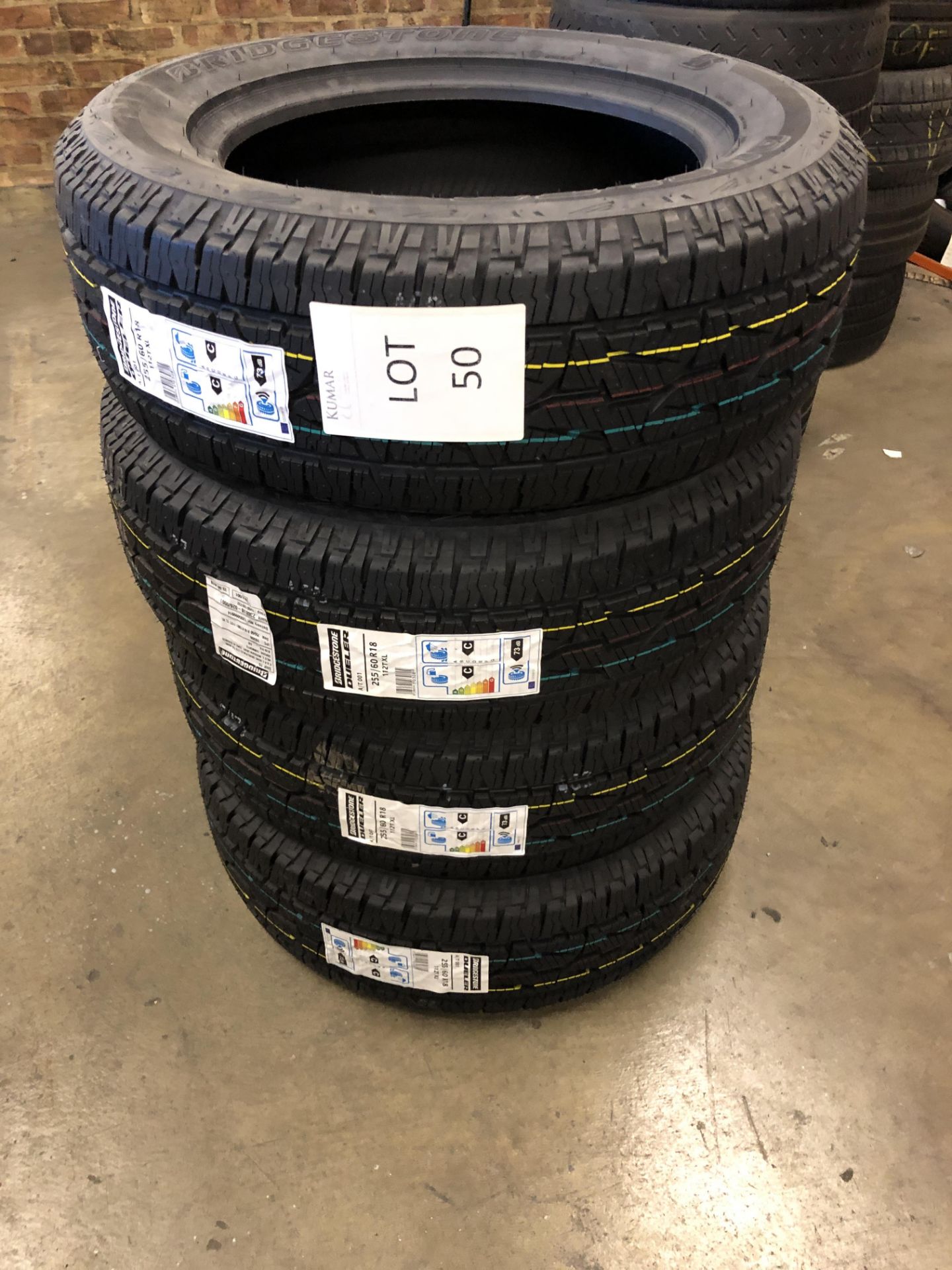 4: Bridgestone Dueler 255/60 R18 112T XL Tyres (Please Note: Items located in Birmingham B6. - Image 6 of 7