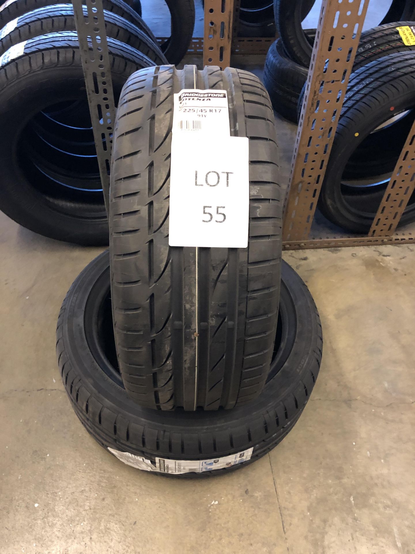 2: Bridgestone Potenza 225/45 R17 1Y Tyres (Please Note: Items located in Birmingham B6. - Image 7 of 7