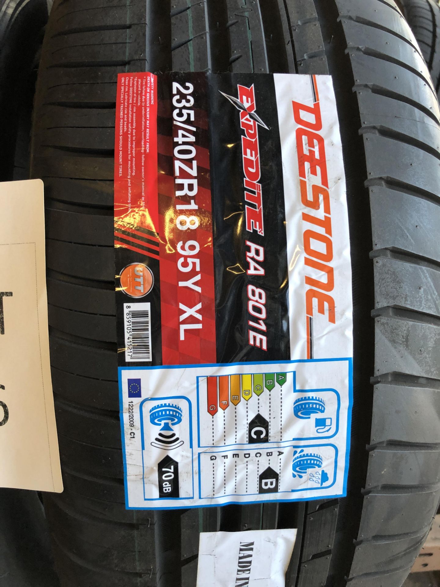 2: Deestone Expedite RA 801E 235/40 R18 95Y XL Tyres (Please Note: Items located in Birmingham B6.