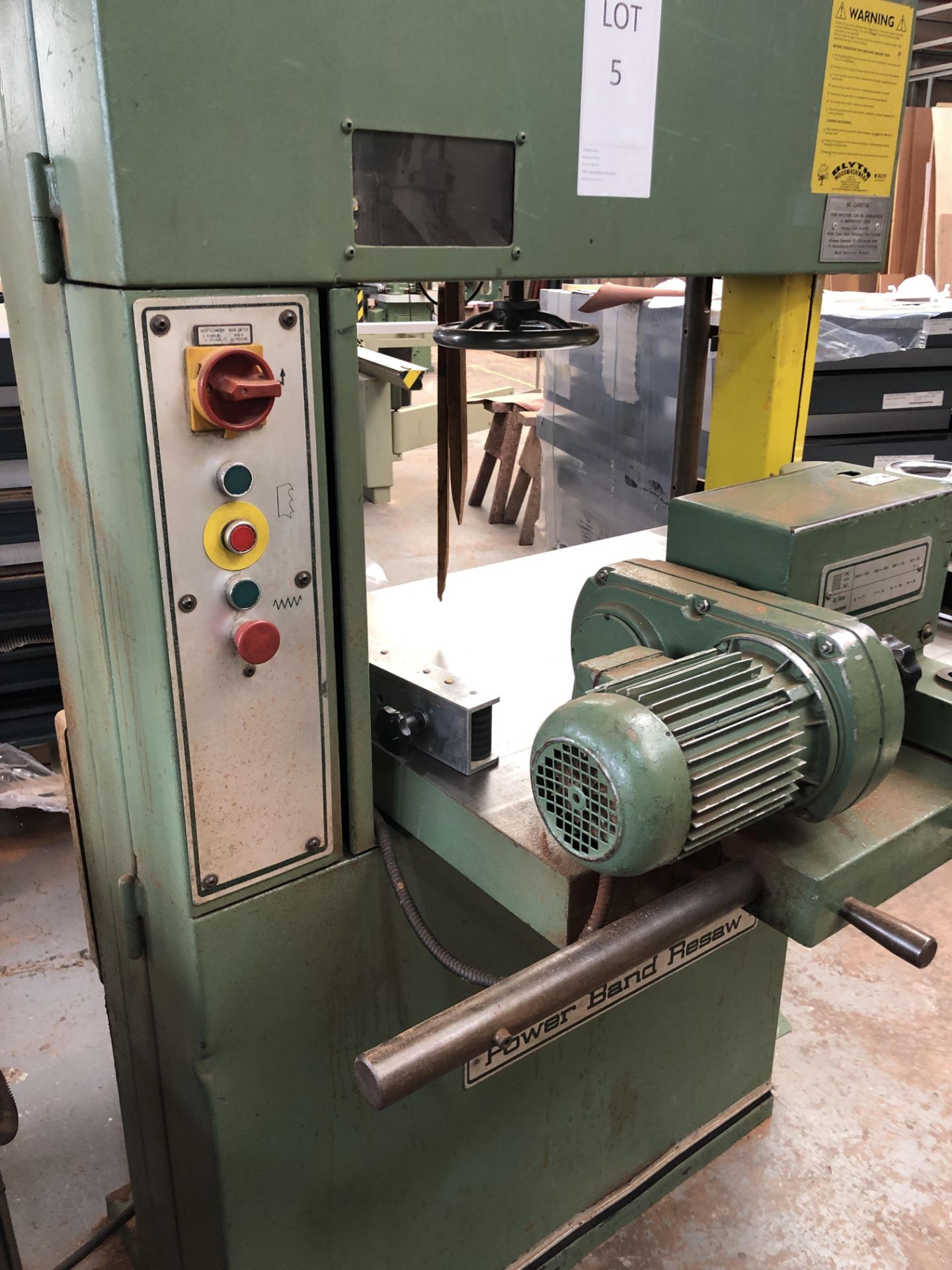 Wadkin PBRHD 89860 Power Band Resaw Bed size 1mtr x 0.75mtr 3phase(Please note: Item needs - Image 6 of 20