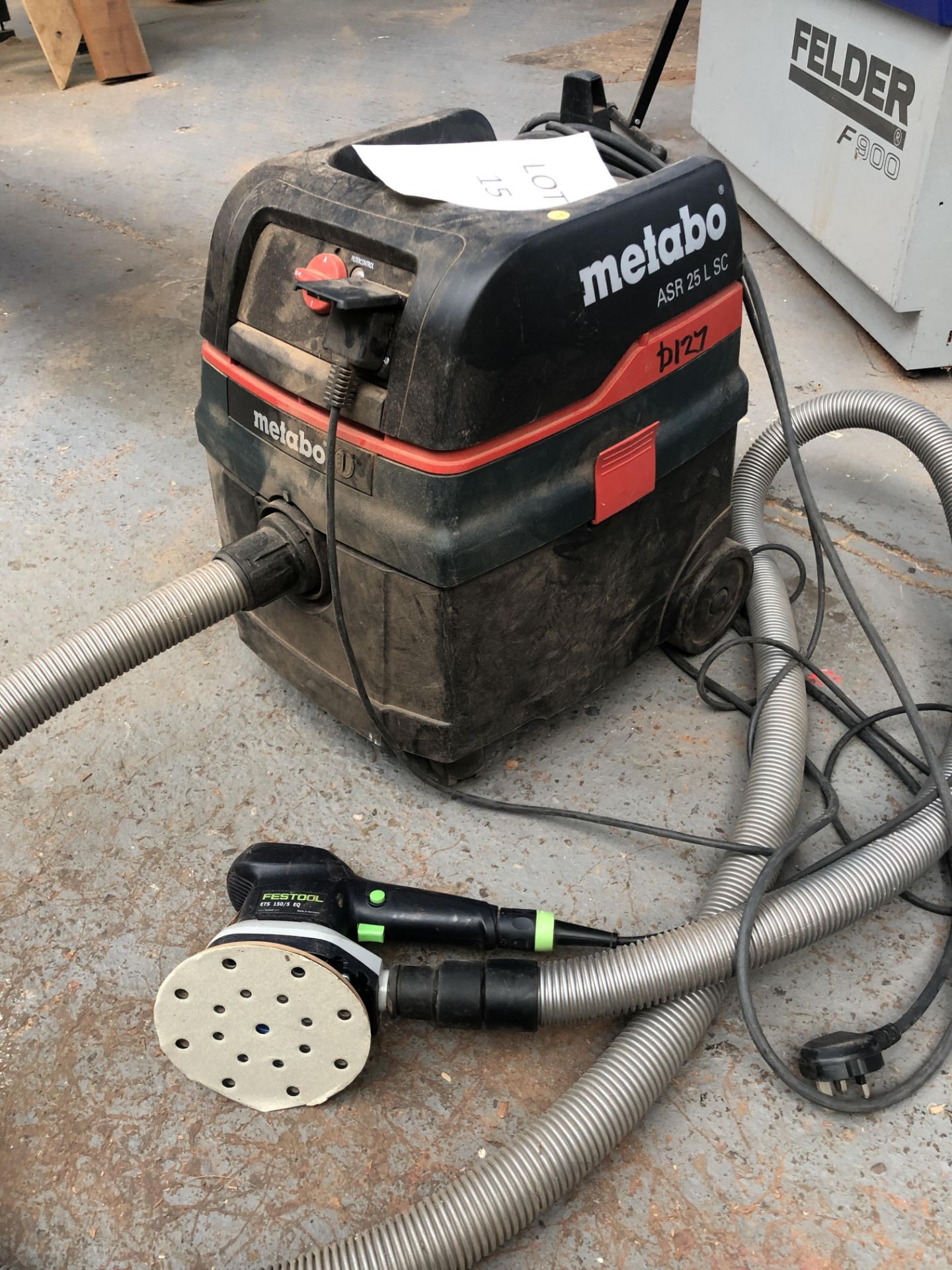 Metabo ASR25L SC Multi Dust Extraction Unit complete with Festool ets 150/5 EQ Orbital Sander (