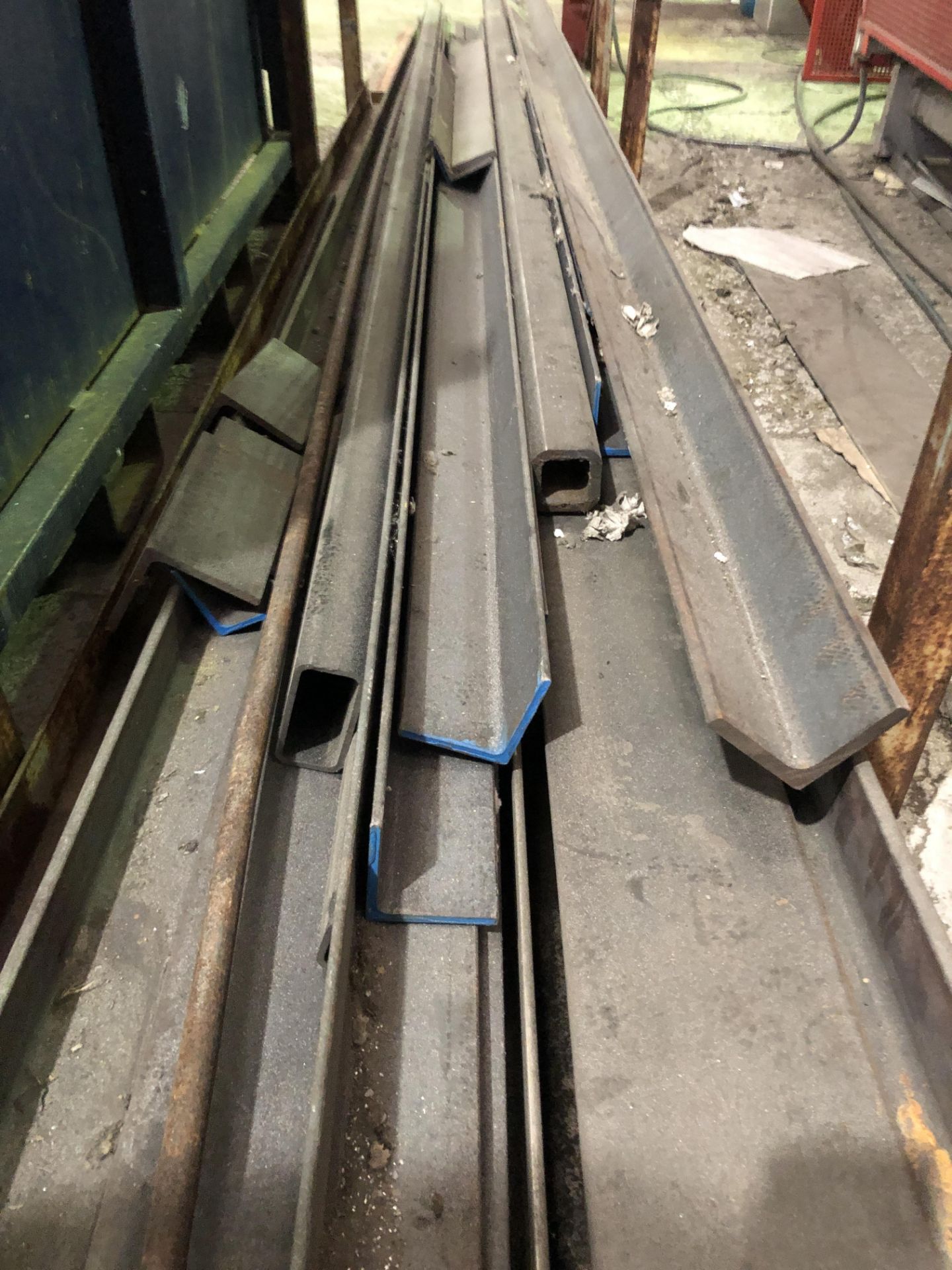 Quantity of Metal Box High Beams l shaped Beams & Metal Poles Stillage is Included As Shown (bin not - Image 10 of 15