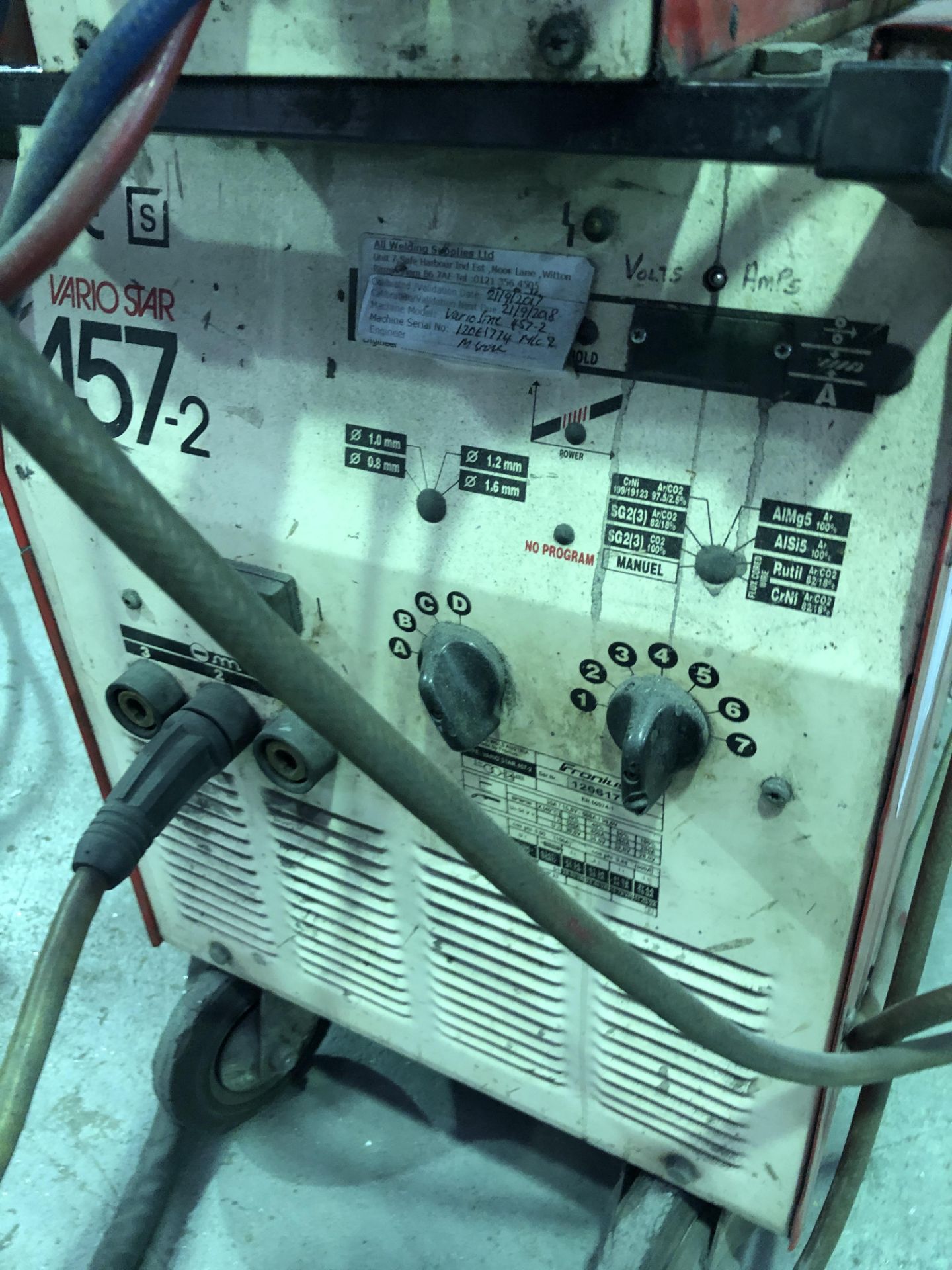 Fronius Mig Welder Vario Star 457-2 Serial No: 12061774 with Service Records (Please note: - Image 4 of 12