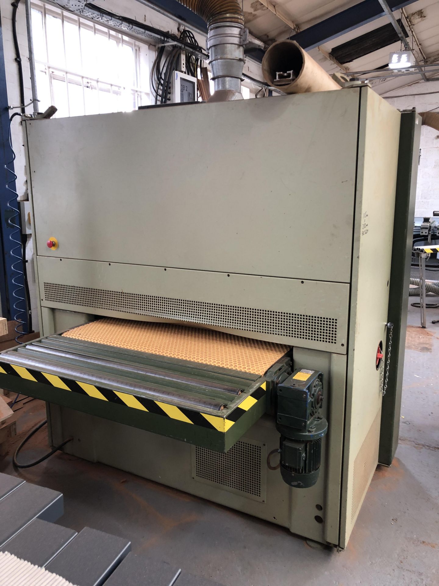 SCM CLK 110K 1100mm Drum Sander Belt size 1115mm X 2150mm 4.15V 3Phase Serial No: AE006634(Please - Image 8 of 15