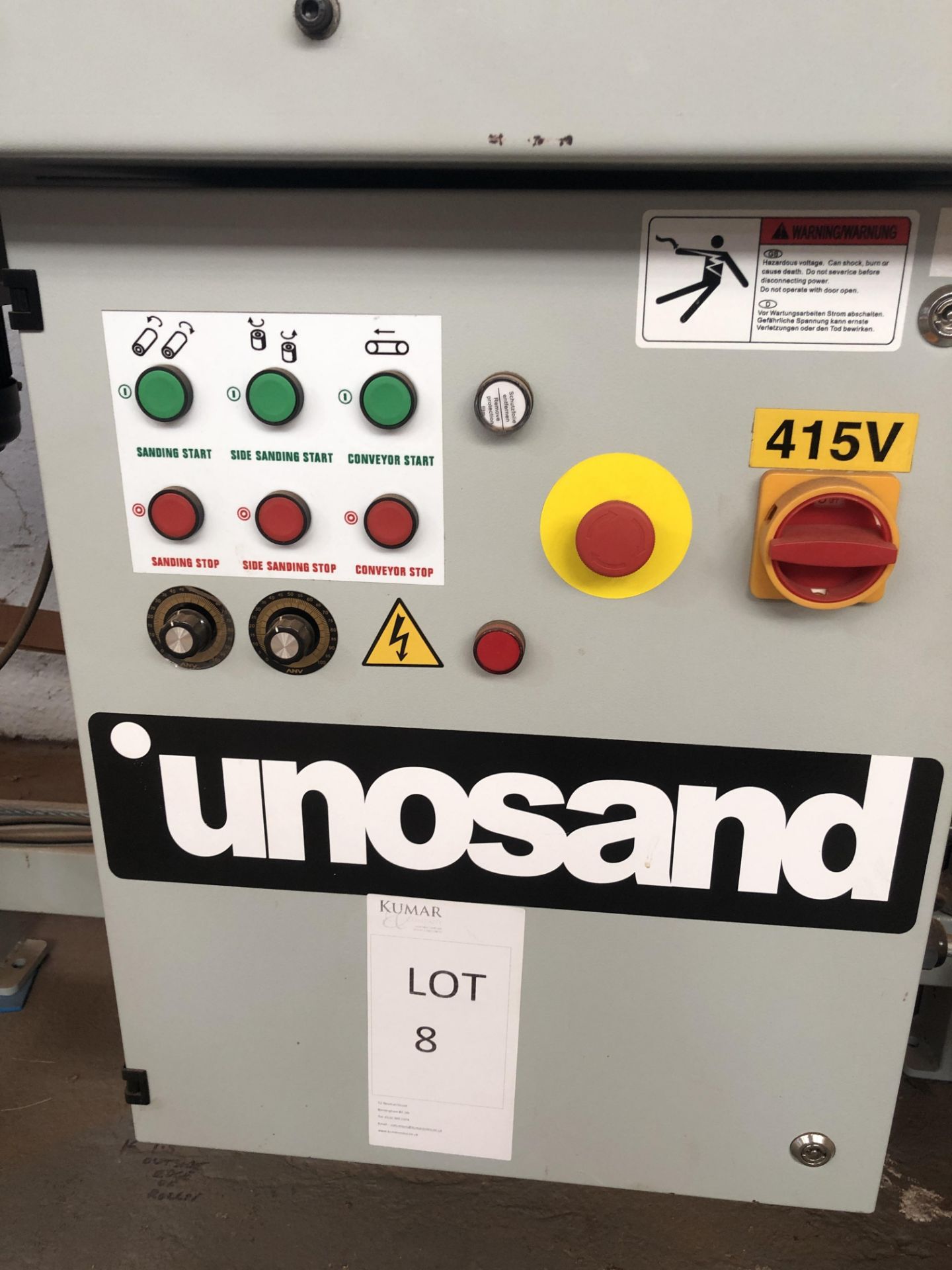 Unosand Model SL/300/55 Sanding Machine Serial No: H3074 (11/2016) 3phase(Please note: Item needs - Image 3 of 16