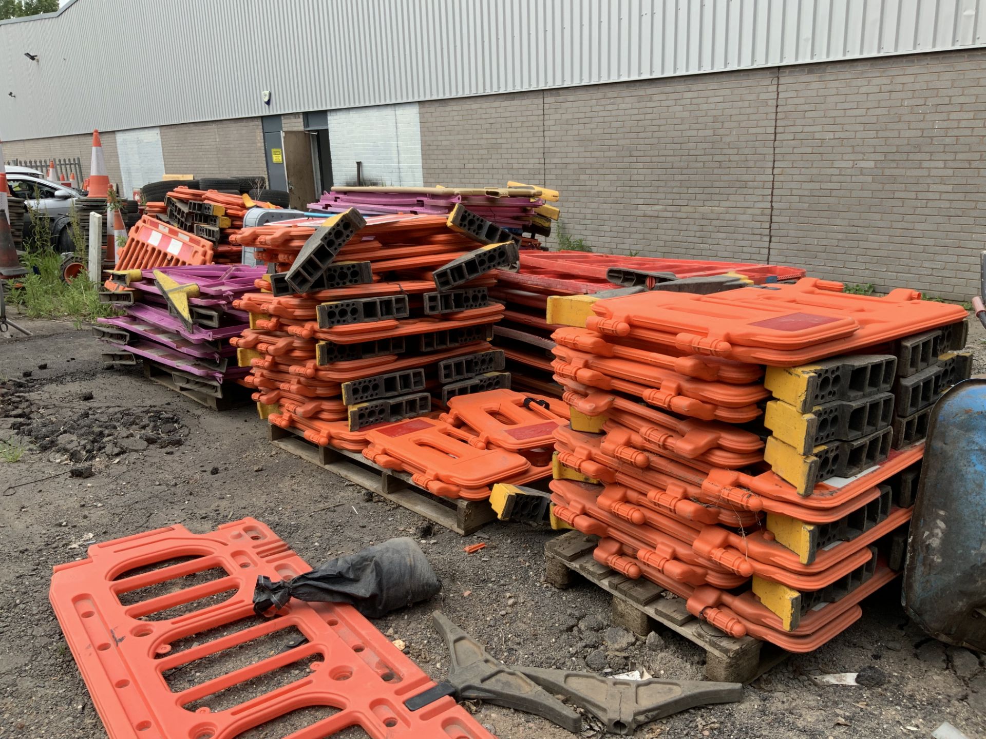 Large Quantiy (Approx 7 Pallets) of Traffic Management Road Barriers, Various Interlocking Barrier