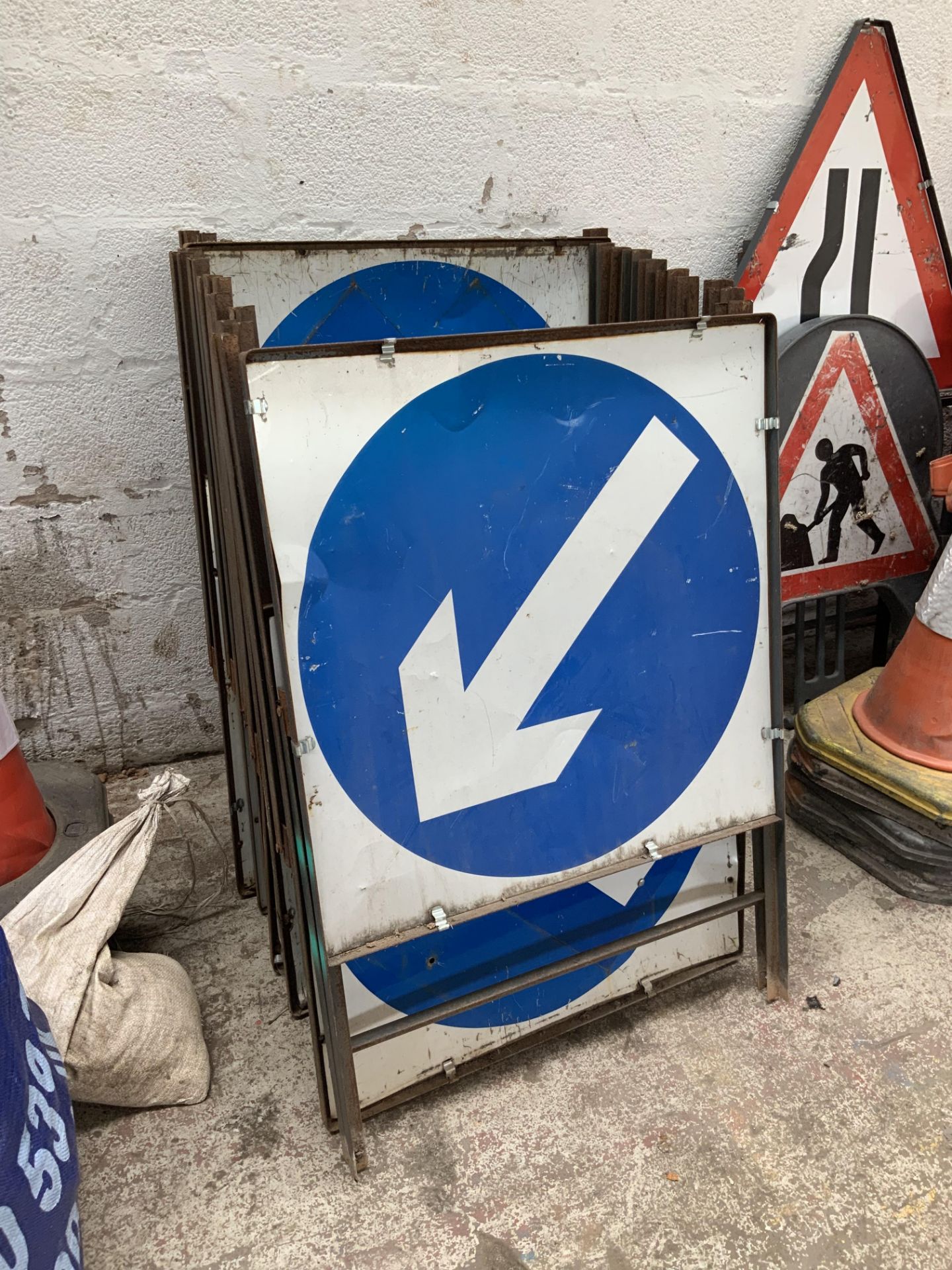 Quantity of Traffic Management Road Signs to Include; 4 Various Lollipops, 9 Various Blue Arrow - Image 2 of 4