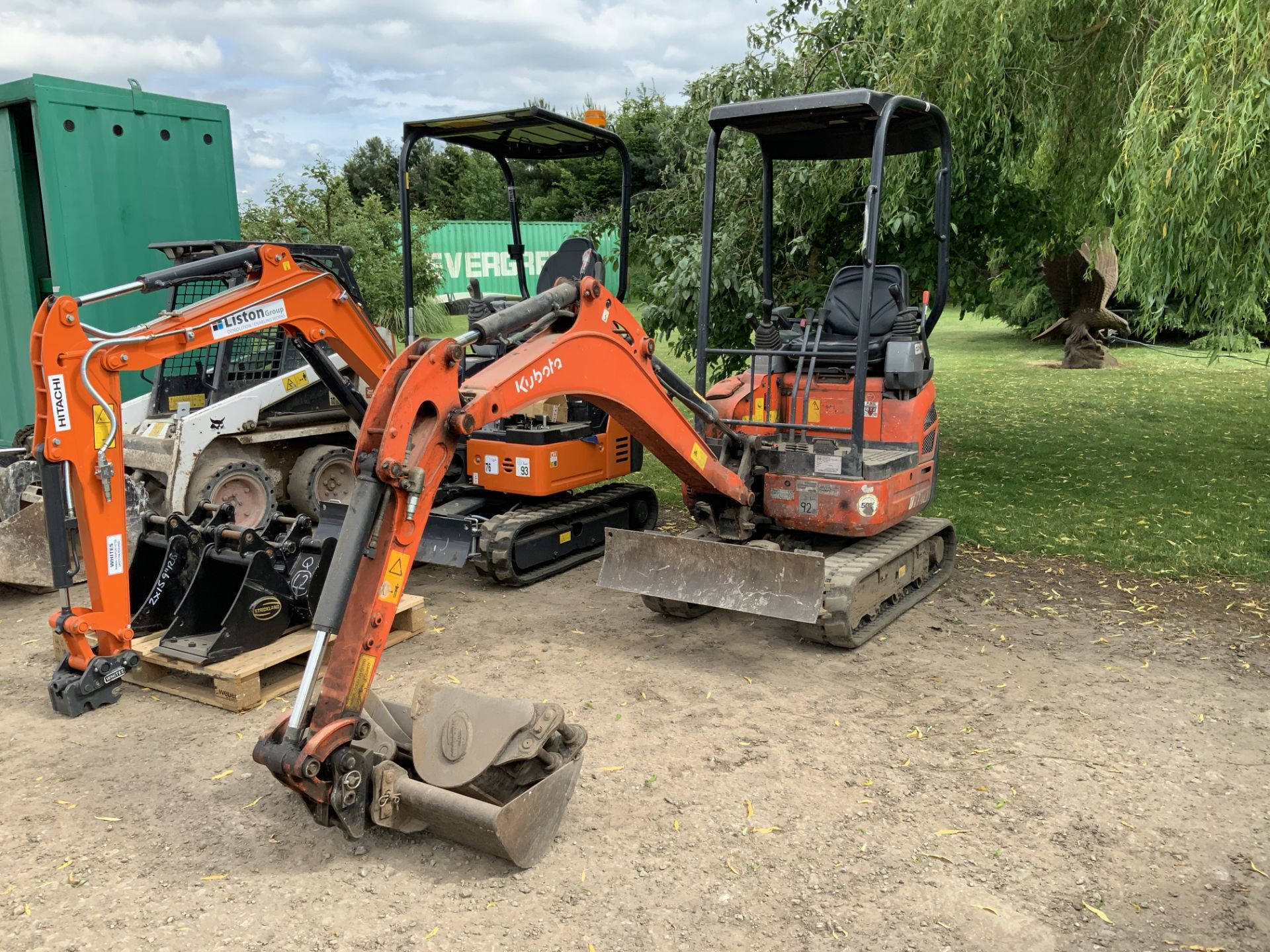 Kubota U17-3 Mini Rubber Tracked Excavator, 2,624 Hours, Serial No.27327, (2016) with 3 Buckets as