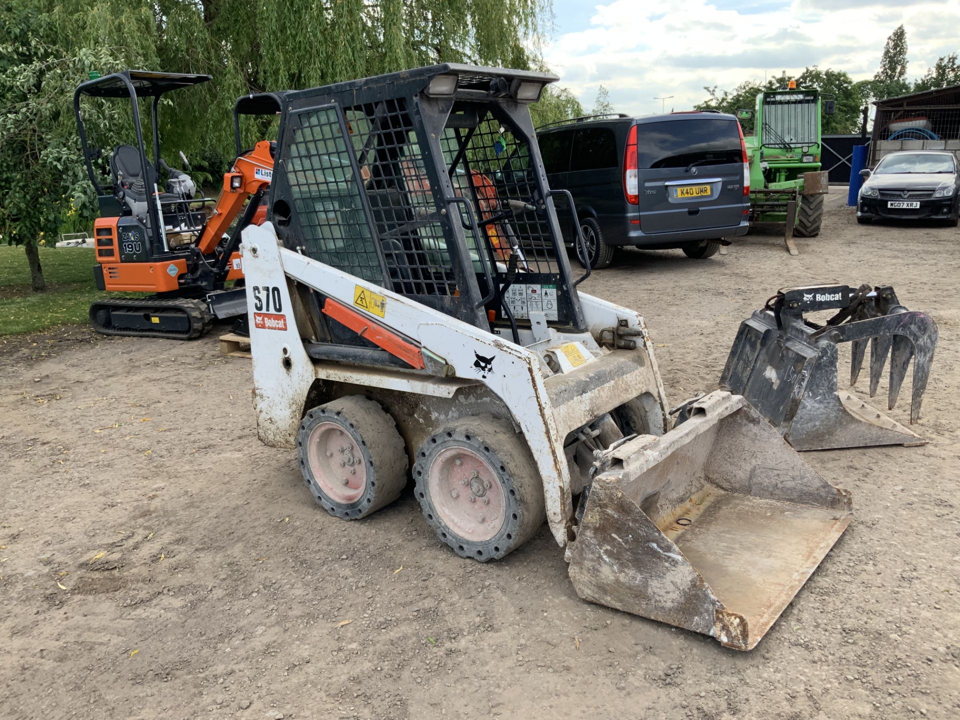 Bobcat S70 Compact Skid Steer, Serial No. B38W12764 with Bucket (2017) Hours 371.9 - (Located in