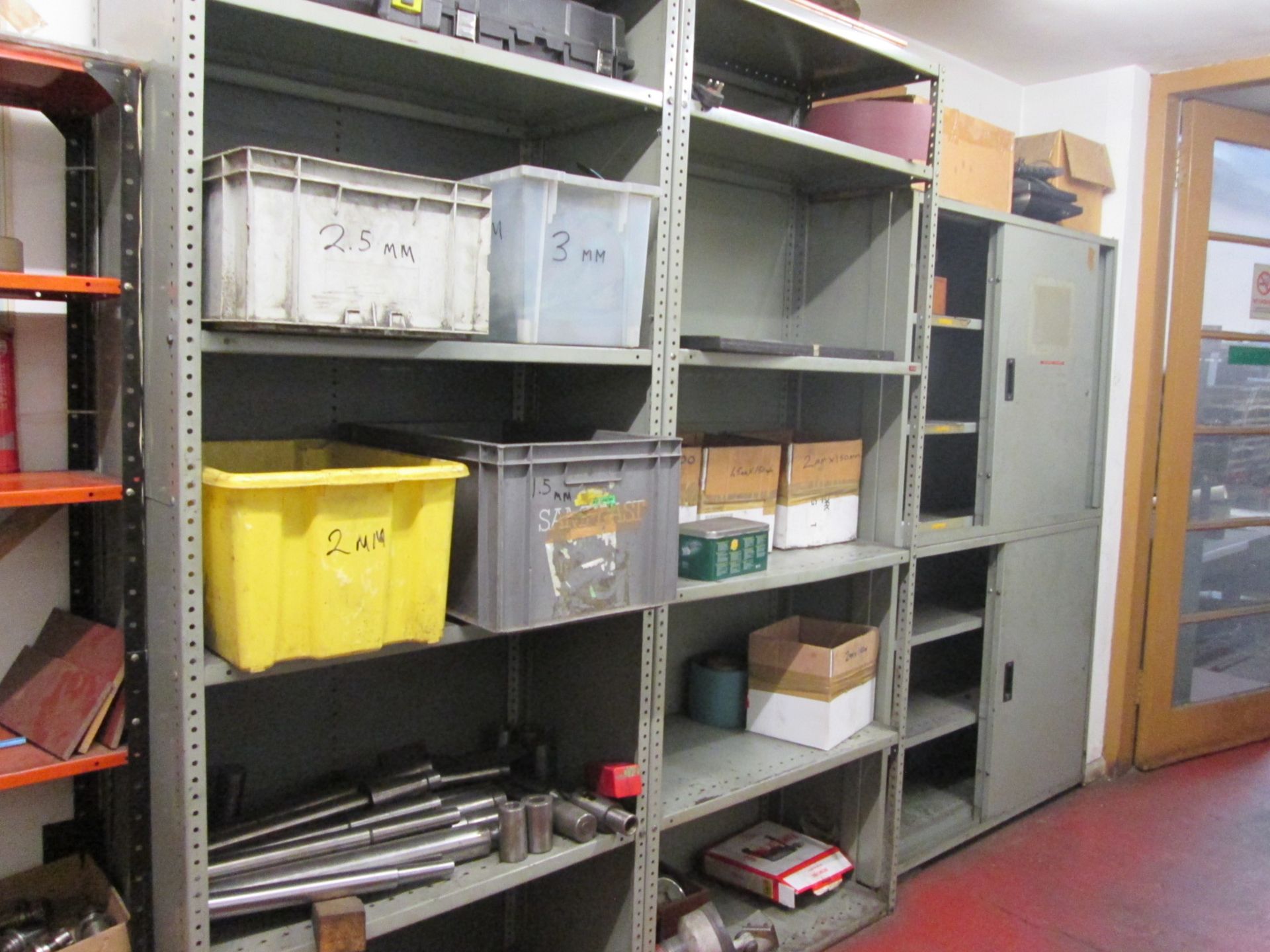 Light Duty Shelving, cupboards and Bench, To include all screw drawers and contents in Whit, BSF - Image 10 of 11